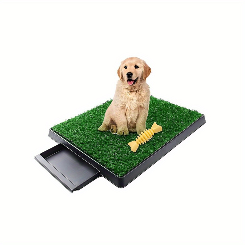 E-shop Hundetoilette Welpen-Trainingsmatte mit Kunstrasen 63x50cm – Wiederverwendbar & Leicht zu Reinigen – Geeignet für Welpen Hunde