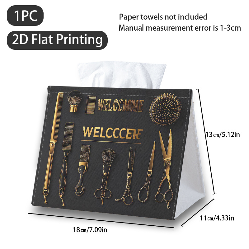 TEMU 1 pz Scatola di fazzoletti, Strumenti da con elegante motivo di , Stampa piatta 2D, , Costruito per durare, Organizzatore di fazzoletti, per