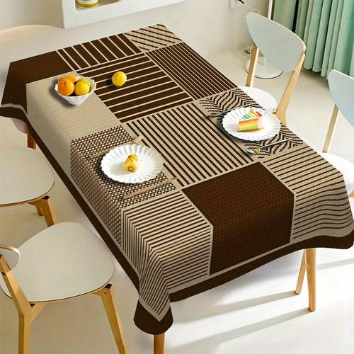 1pc advanced checkered cloth pattern stitching pattern easy european style pattern tablecloth square table cloth household tablecloth dining table cloth decoration coffee table tablecloth
