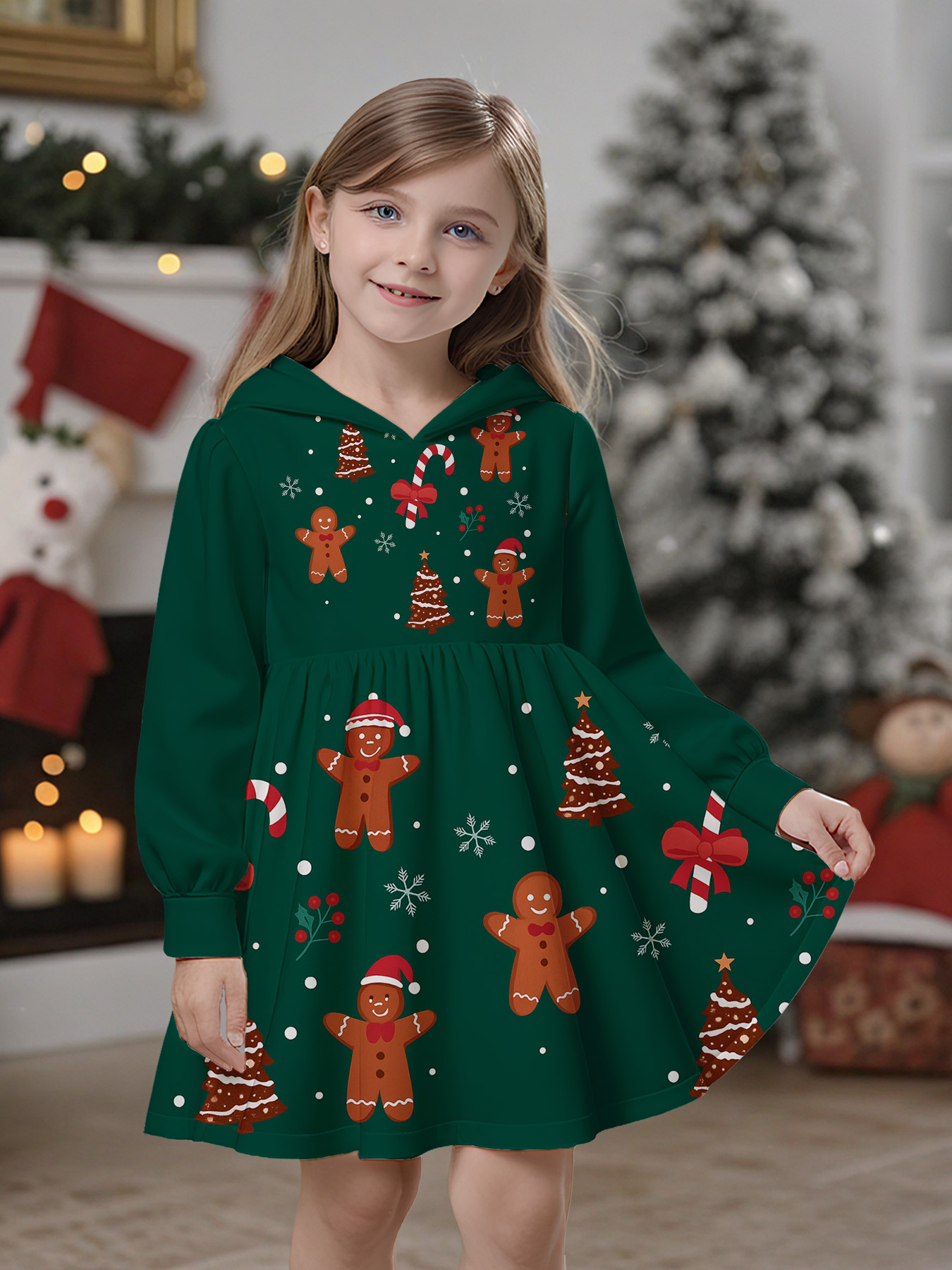 girls green sweatshirt dress Girls Mint Green Hoodie Dress- mint hoodie, green hoodie dress, fall d main image 1