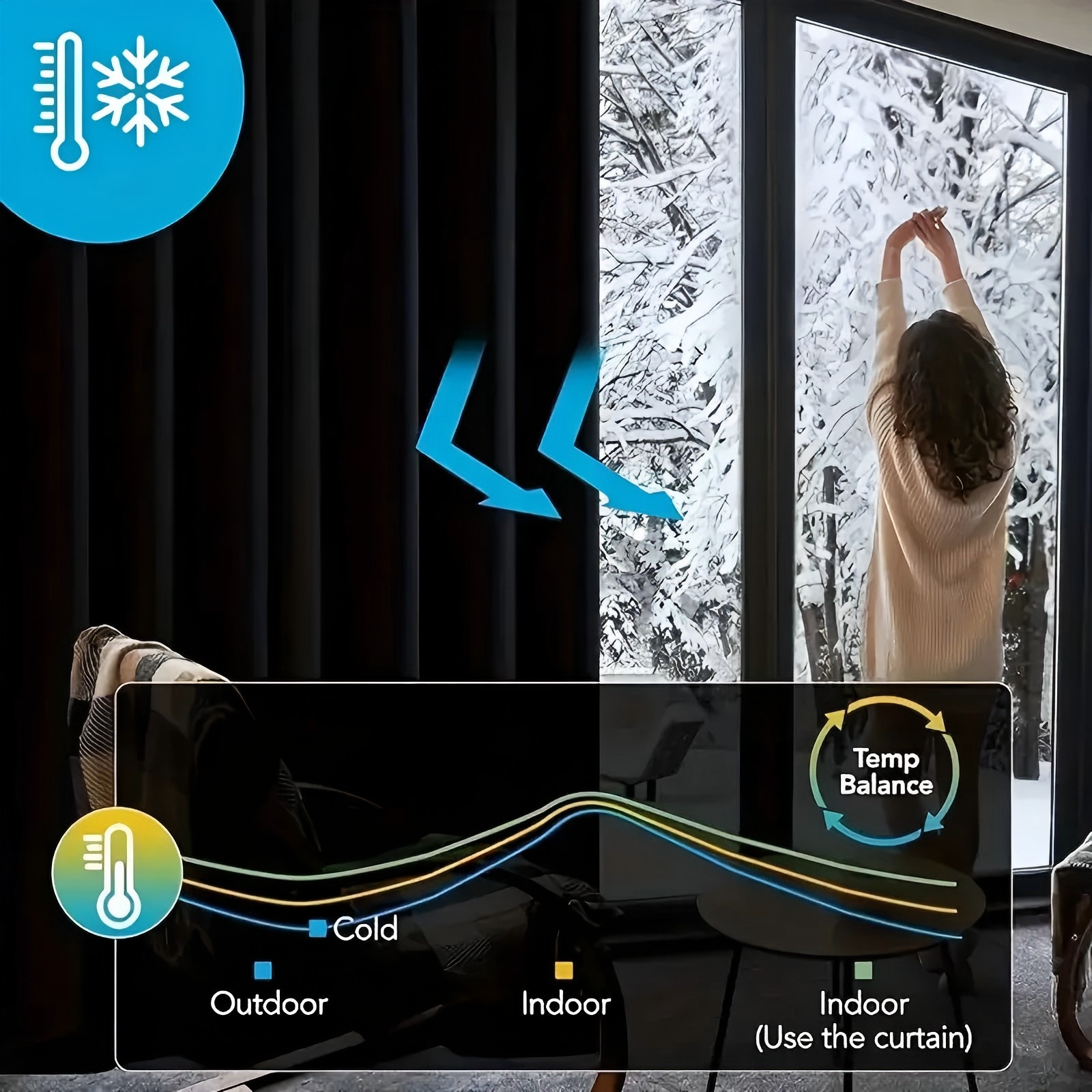 два штора-теплоизолятора, 100% светонепроницаемые, шумопоглощающие, солнцезащитные шторы, затемняющие комнату, из однотонного полиэстера с подкладкой с покрытием, легкие, с верхним отверстием для подвешивания, в современном романтическом минималистичном стиле Детали 28