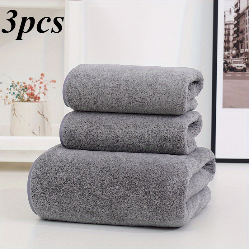 

3pcs Set, 2 Towels + 1 Bath Towel, Bath Towel Towel Set, Non-fading And Non-falling, , , -