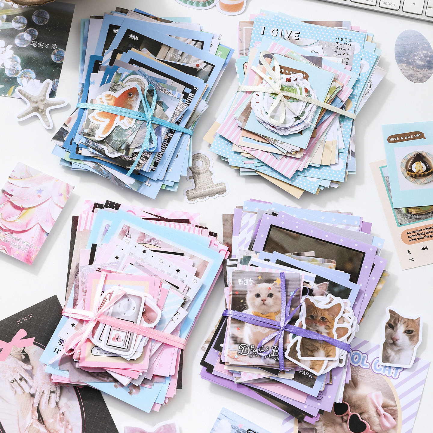Image of 400 Sheets/set, Craft Paper, Creamy , Ins-style Korean Ballet-themed Planner Decoration Base/background Paper, Memo Craft Paper, No Glue