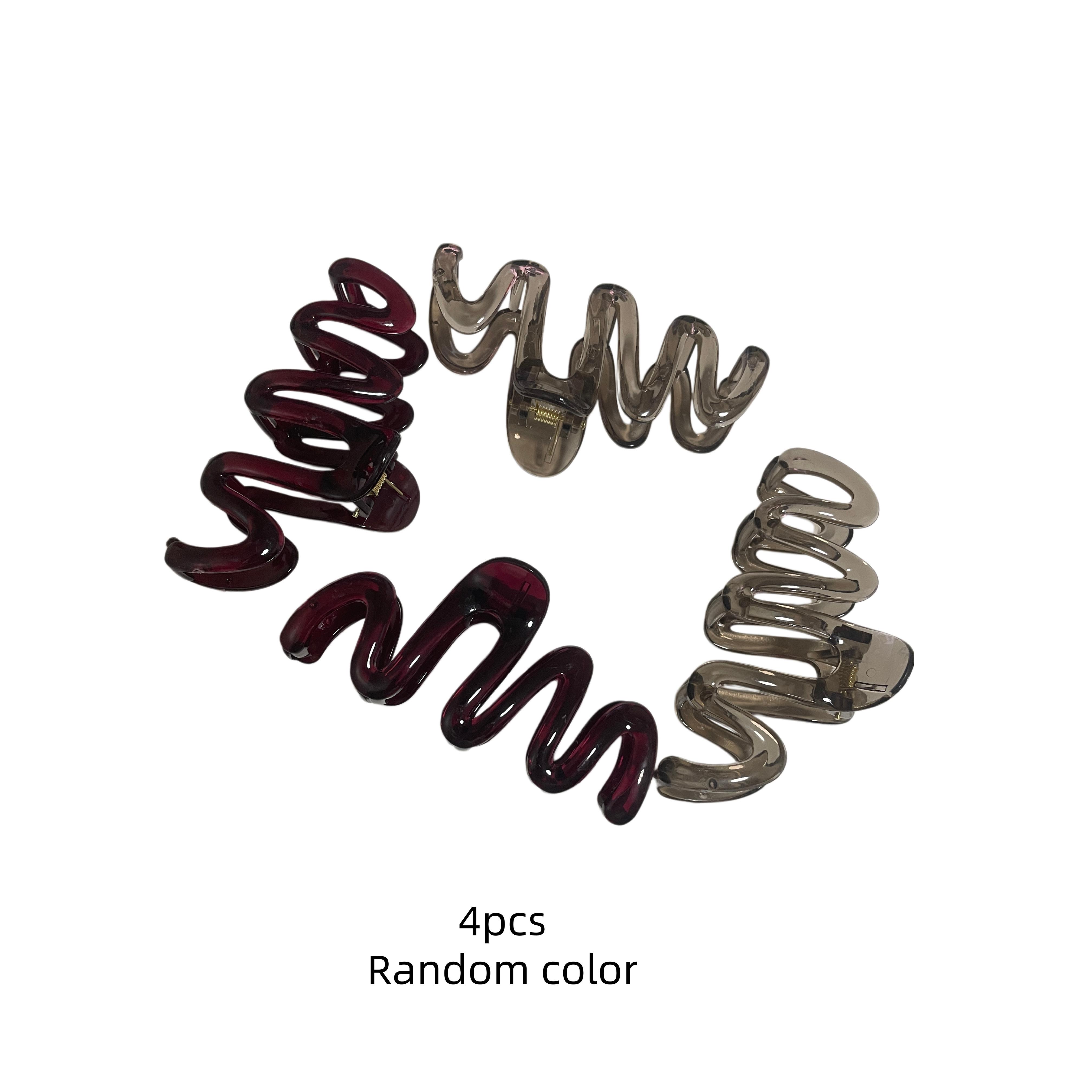 TEMU Lot de 4 pinces à cheveux griffes à de style coréen, pinces à cheveux tendance et polyvalentes pour à l'arrière de , accessoires pour cheveux de