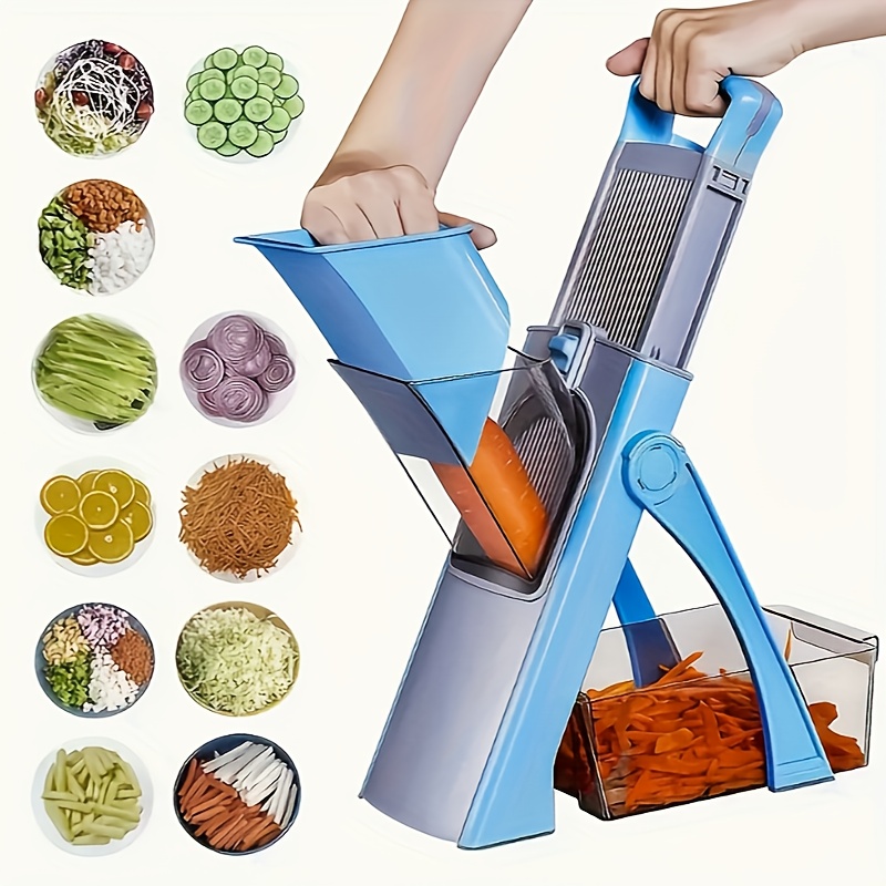1 Set Heavy-Duty Manual Vegetable & Fruit Slicer and Grater - with Sharp Blades,   for Quick Slicing, Shredding, Grating -   Kitchen Tool for Home, Restaurant, Camping - Durable ABS Construction - No Electricity Needed - Ideal for Carrots, Potatoes, Cheese, Herbs - Space-Saving Countertop Storage, Vegetable Slicer And Chopper,   Aid, Ergonomic Handle, Sturdy Build, Handoperated Chopper, Meal Preppers, Food Preparation,  ,   Build