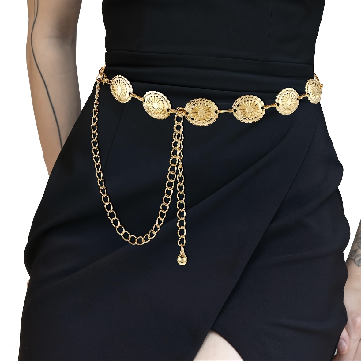 TEMU Women' Elegant Exquisite Vintage Multi-functional Adjustable Body Chain, Waist Chain Belt Dual--season Accessory Jewelry, Suitable For Daily