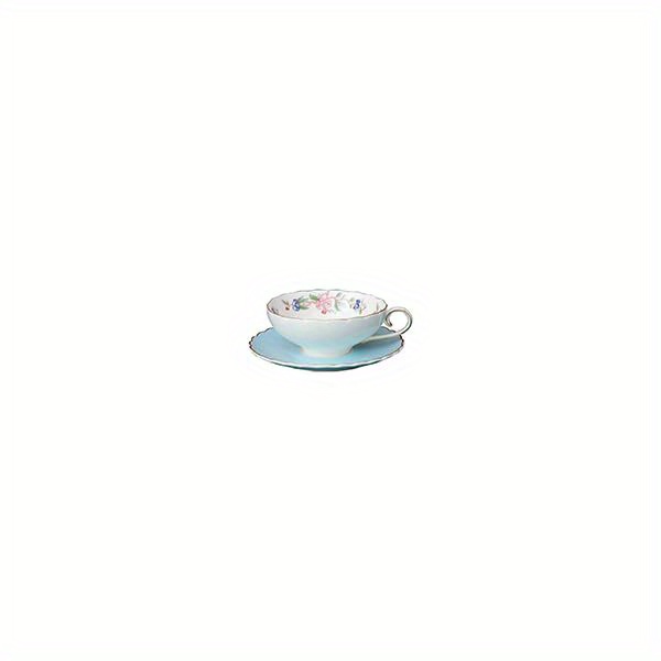7, 4oz floral porcelain tea cup and saucer set, light   cup with  , vintage british tea cup, elegant tableware for home or restaurant use, durable and stylish design, tea cup set, restaurant tableware,  ,    ,   Product details 7