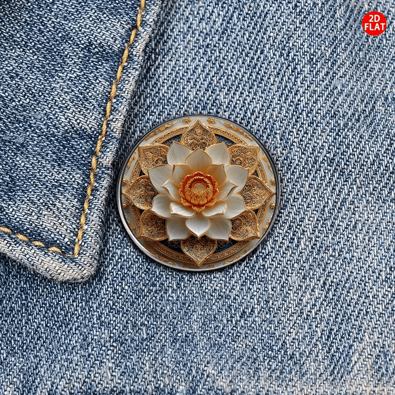 Unique Creative Lotus Badge, Multifunctional Fashion Accessory