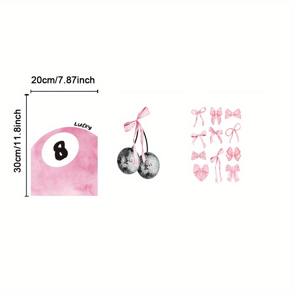 TEMU Ensemble de 3 œuvres d'art murale moderne encadrées, Art de avec arc rose, Œuvre d'art sur toile minimaliste, Affiches de mode, Art mural , Art