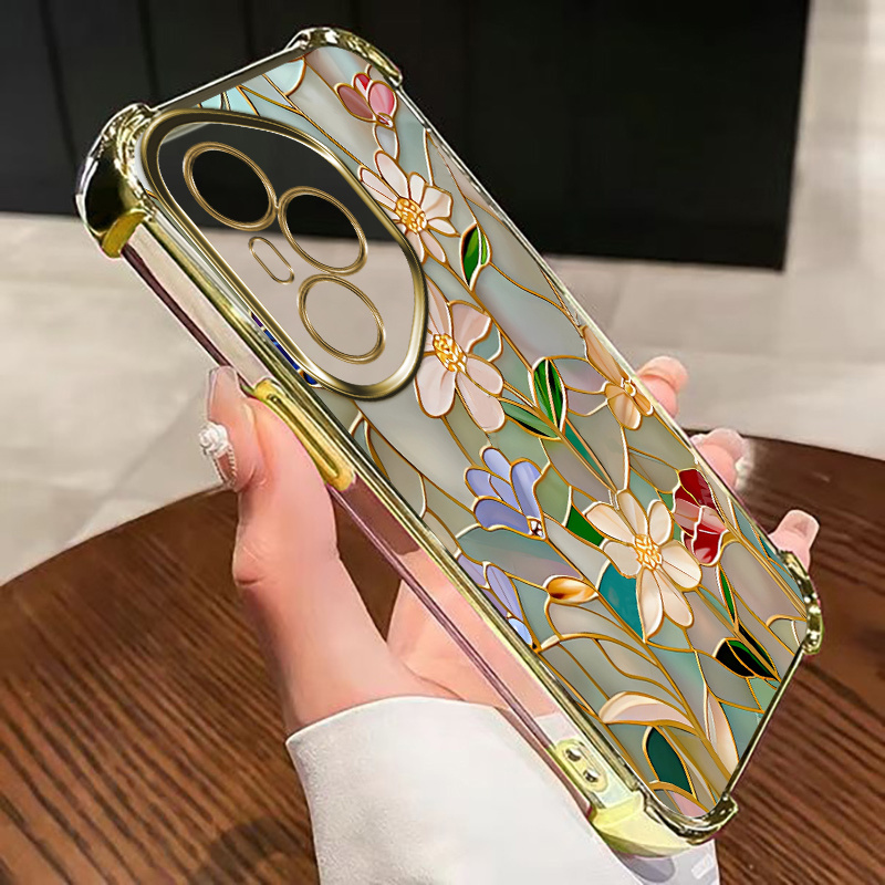 TEMU Coque de téléphone - Protection plaquée anti-chute antichoc, couverture souple pour Honor 400 Lite 400 400 Pro, peinture, bord , coque de
