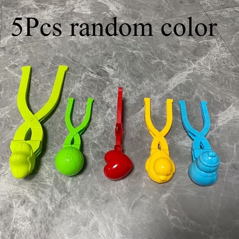 TEMU New Product, Outdoor Snowball Clip, Multi-shape Snowball Catcher For Throwing , Outdoor Sports, Random Color