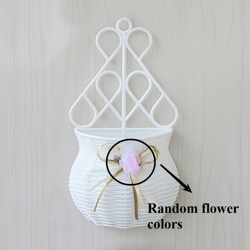 1pc Wall Flower Pot, Vases For Decor, Flower Pots Flower Vases, Suitable For Spring Summer Wedding Party Centerpieces Decor White Vase(random )