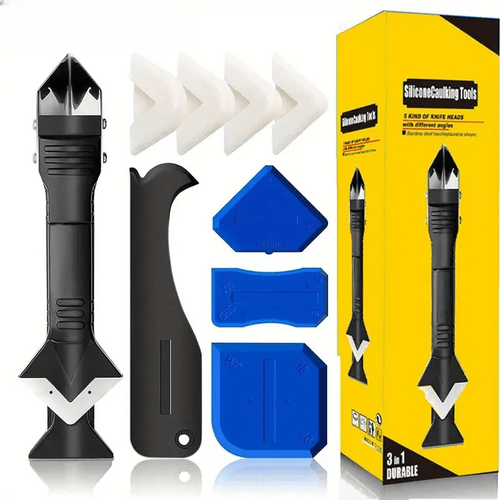 item picture 9 in 1 caulk removal tool multifunctional renovation kit grout removal finishing and angle scraper suitable for windows countertops sinks kitchen