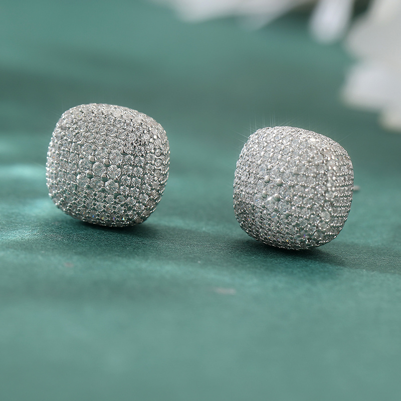 TEMU Boucles d'oreilles carrées élégantes et attrayantes avec synthétique, ajouts d'oreilles faciles mais élégants, parfaites à de sorties