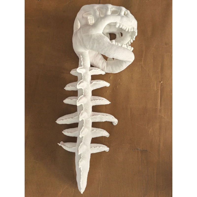 TEMU Soft Dinosaur Skeleton Costume With Realistic Skull And , Wearable Plush Dress-up Prop, Suitable For Role-playing, Animal-themed Parties,