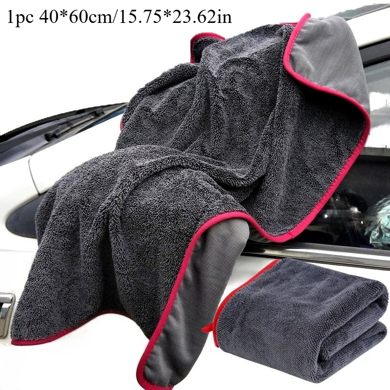 TEMU Serviette de séchage extra large en microfibre pour voiture avec boucle torsadée - Technologie ultra-absorbante et épaissie pour voitures,