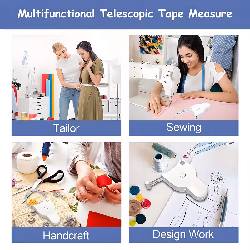 2 pack 60-inch body measuring tapes with locking pins & push-button retractor - dual-sided high-contrast cm/inch for precise fitness, tailoring & tracking - elegant design for individual & group use, tailoring measurements, sleek tape measure, sturdy locking mechanism, sewing measurements, professional measuring tool, durable construction, retractable ruler, diy crafters Product details 2