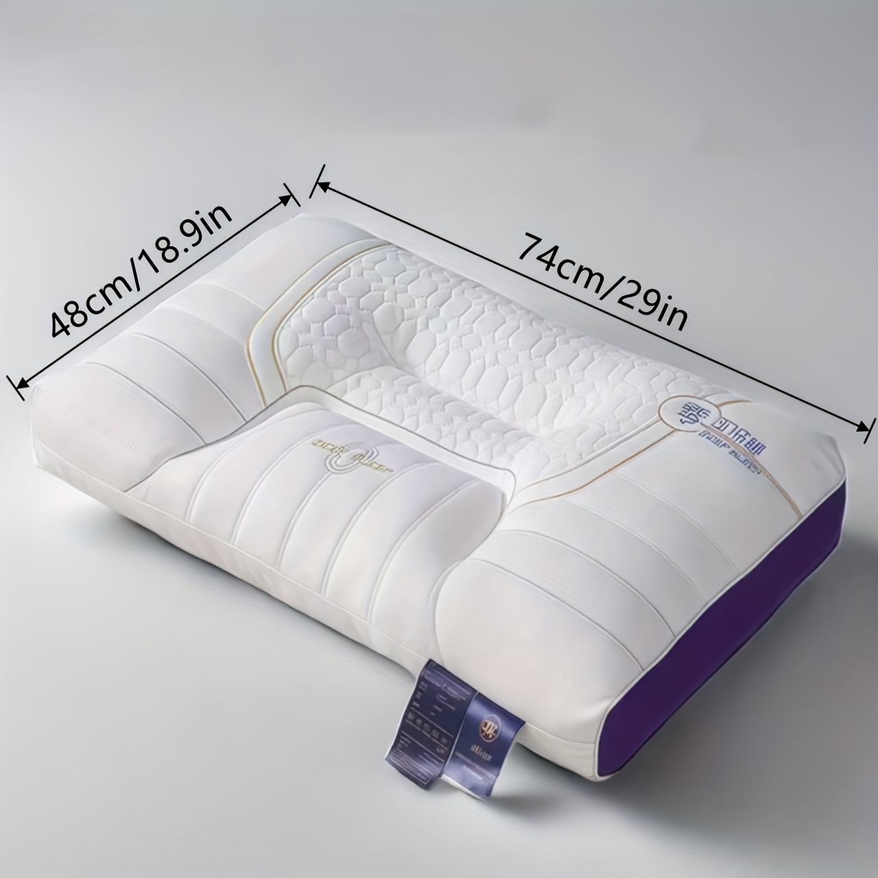 Zero Pressure Deep Sleep Cervical Pillow – 4-Level Ergonomic Neck Support, Anti-Hunchback Contoured Design, Soft & Firm with Non-Collapsing Core, Ideal for Side, Back & Stomach Sleepers, Home & Travel Comfort Pillow