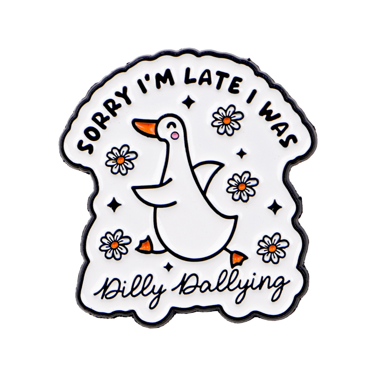 TEMU 1pc Cute Goose Enamel Pin Cartoon Lapel Pins For Backpack Gift Cute Things Brooches Badges On Backpack Brooch For Clothes Jewelry
