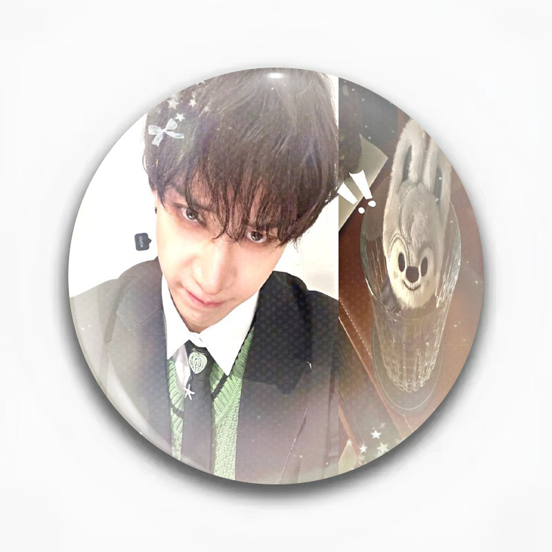 TEMU Anime Cartoon, Band Fashion Brooch, Unisex Round Badge Pin - Suitable As A Fun Gift And Idea Family, , , 58mm Trending, 1pc, Latest Style