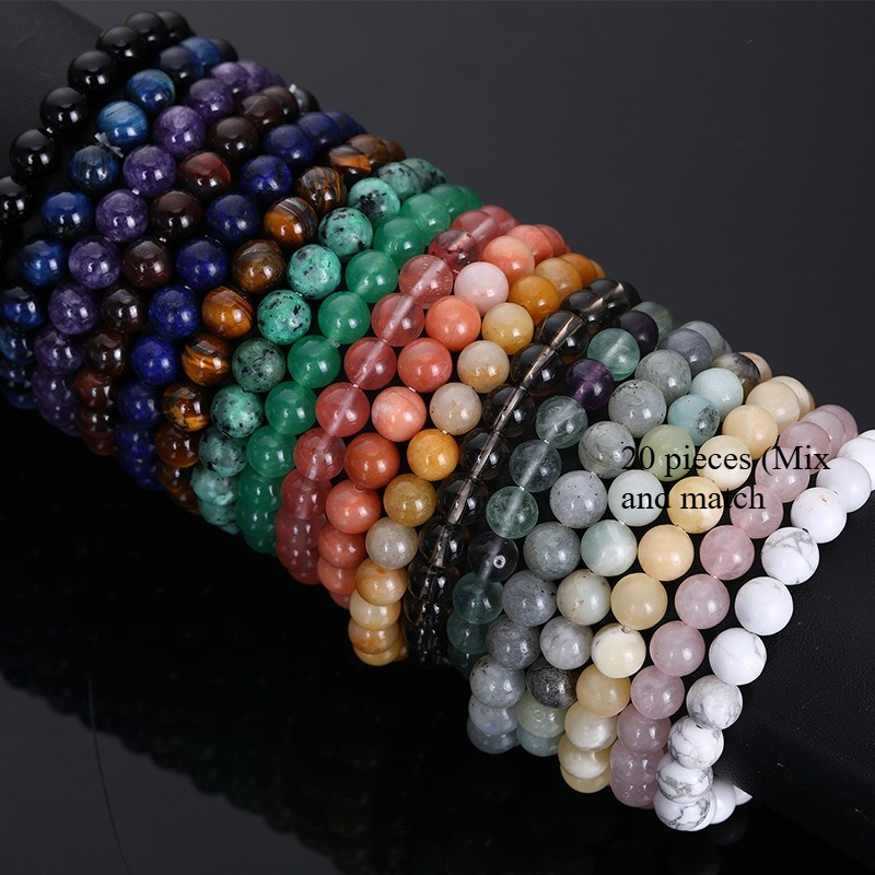TEMU 10/ 20pcs/ 8mm Unisplendour Loose Red Ethnic Style Multi-material Round Bead Exquisite Bracelet, A Festival Gift For Ladies And Mothers, A