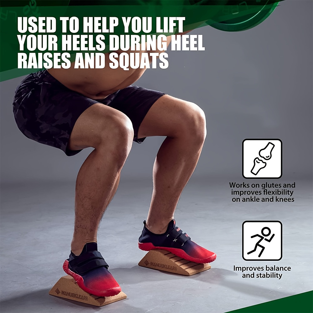 3-Pack Squat Wedge Blocks, 12-Inch Leg Stretcher Foam Slant Boards, Fit PP  Material for Squats, Calf Raises, Yoga, Knee Over Toe Workout Equipment B