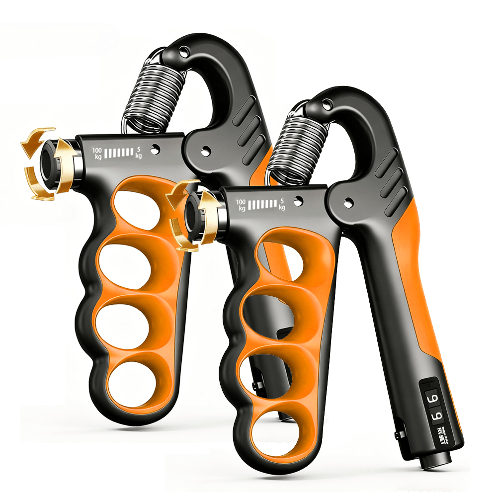 TEMU LINGPENG Entrenador de ajustable de 2 piezas con contador mecánico y mango poroso - Dispositivo de fitness con adecuado para gimnasio, ejercicio