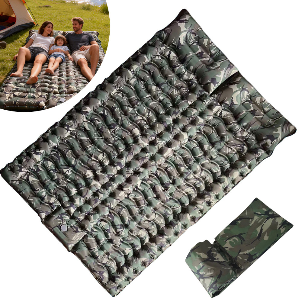 Image of Inflatable Sleeping Pad Measuring 200×140cm Is Ideal For , Hiking, Backpacking Trips, Relaxing , And Traveling By Car