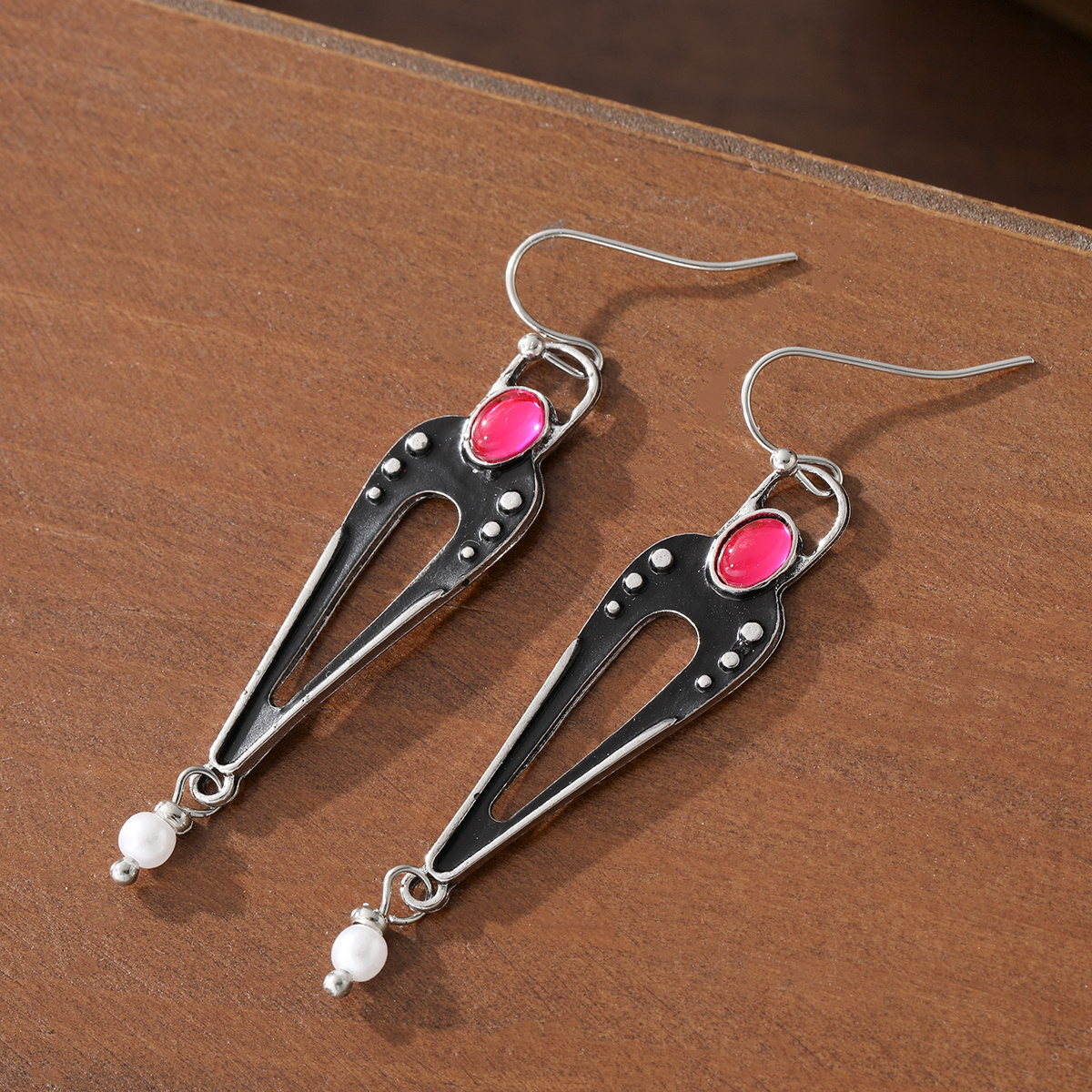 Women's Vintage Minimalist Geometric Long Hollow Contour Earrings