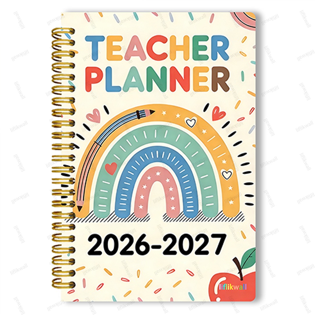 TEMU 1pc Subject Notebook Planner Notebook Journal, Teacher's Notebook With Binding, Includes Monthly And Weekly Plans For The 2026-2027 School Year,