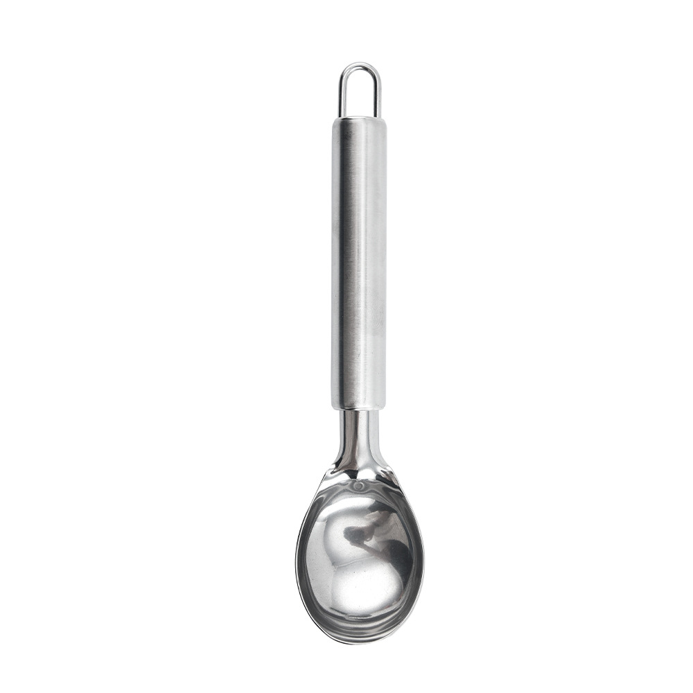 Shaon Stainless Steel Ice Cream And Spoon, Stainless Steel Watermelon Spoon With Ergonomic Handle, Dishwasher Washable - Kitchen Spoon Suitable For Ice Cream, And Melon