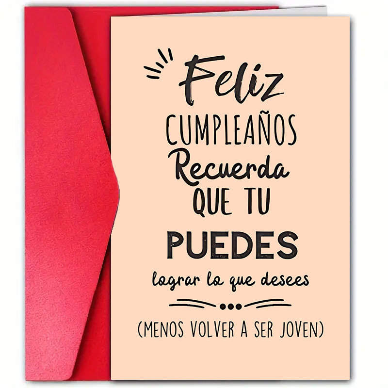 TEMU 1 tarjeta de estilo español con sobre, tamaño 4.72 pulgadas * 7.09 pulgadas, ideal , novia y de , decoración de , tarjeta de calidad para
