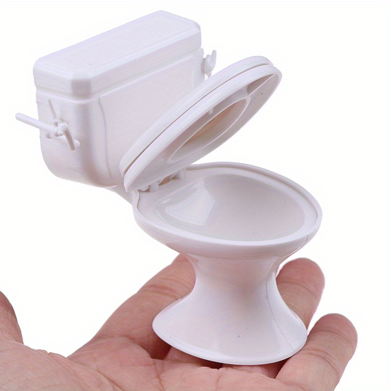 

Miniature Bathroom Toilet Model - White, Diy Decor & Photography Prop, Perfect Gift For Hobbyists