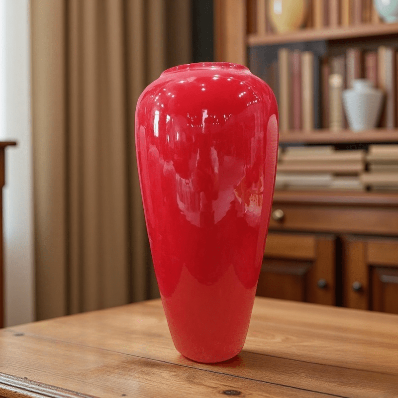 1pc exquisite elegant red ceramic vase excluding plants - Temu