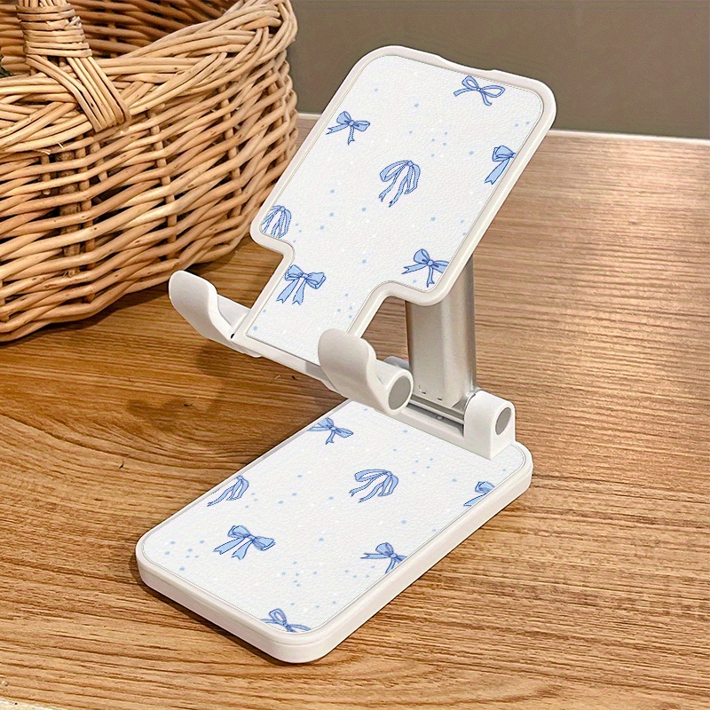 TEMU A Versatile Phone Stand Holder Featuring A Luxurious Design, Adjustable In Height And Angle. Foldable, Made From Non- Abs Material, And Suitable