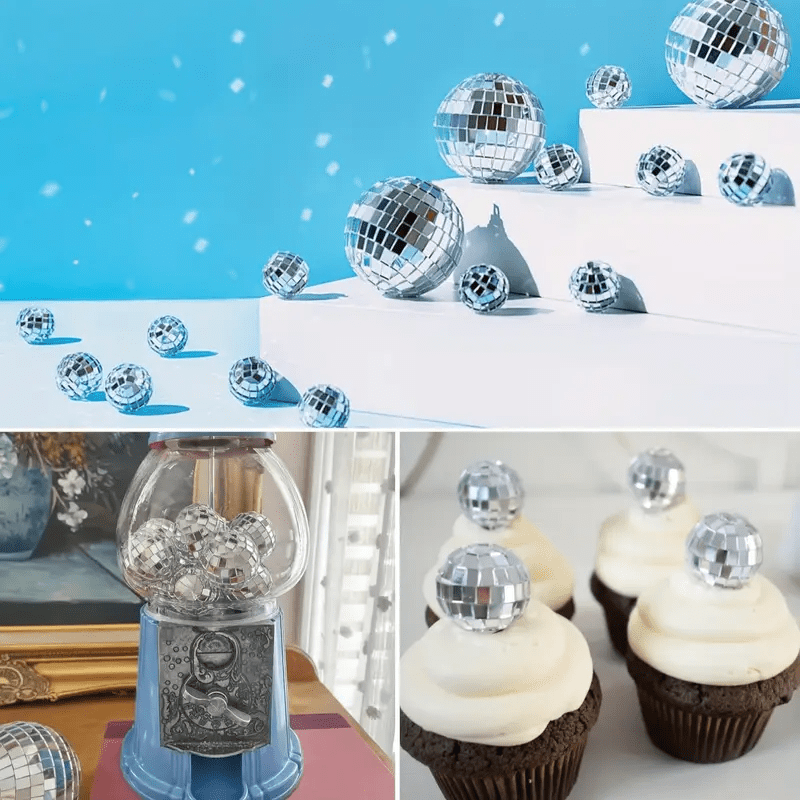 

15 Decorative Disco Balls - Made Of Glass And Plastic, Christmas Trees, Birthday Parties, Events, Feather-free And Non-electric