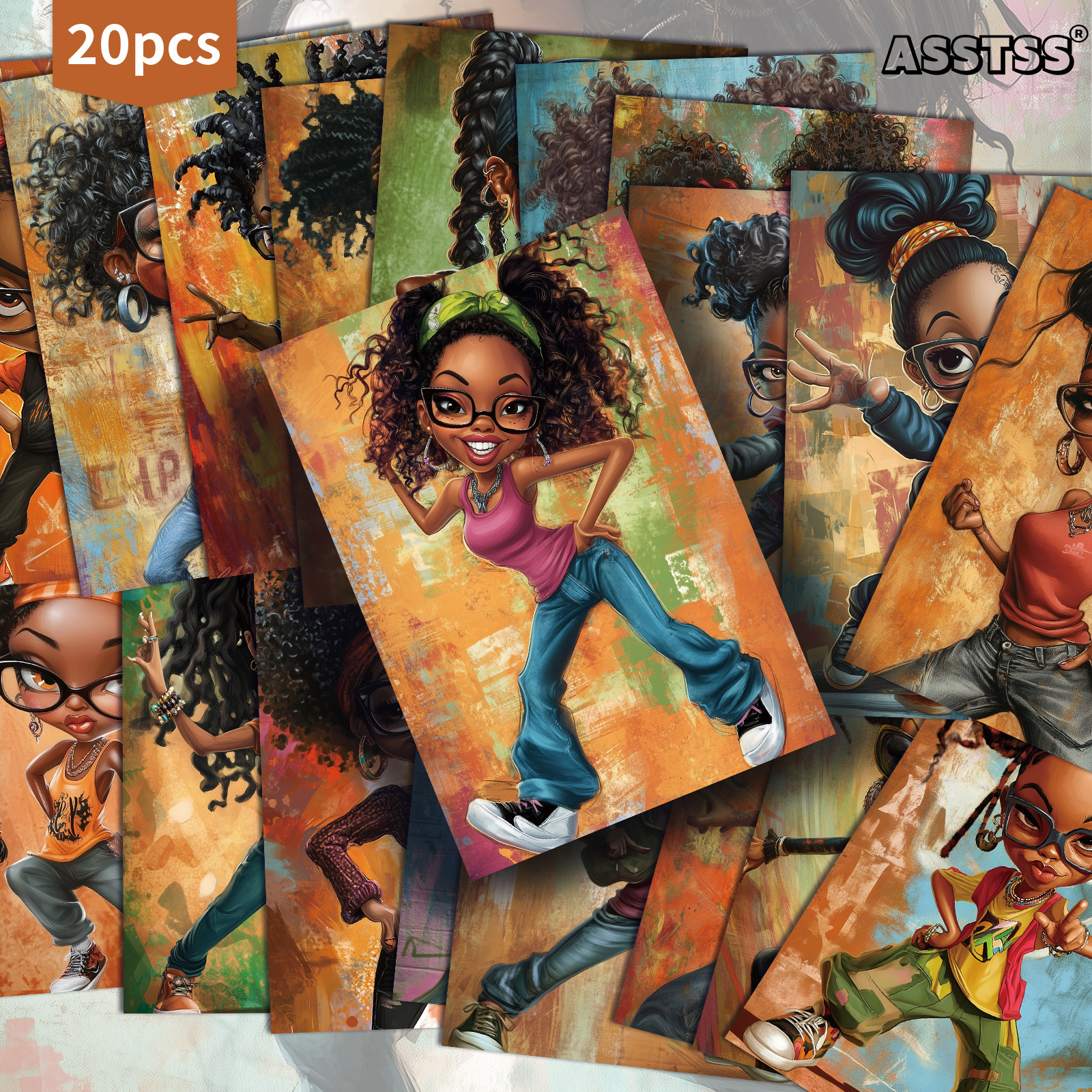 TEMU 20pcs Asstss Retro Pinup Cards Suitable For Scrapbooking & Crafting - Vintage Junk Journal Paper With Classic -up, Retro Collectible Decorative