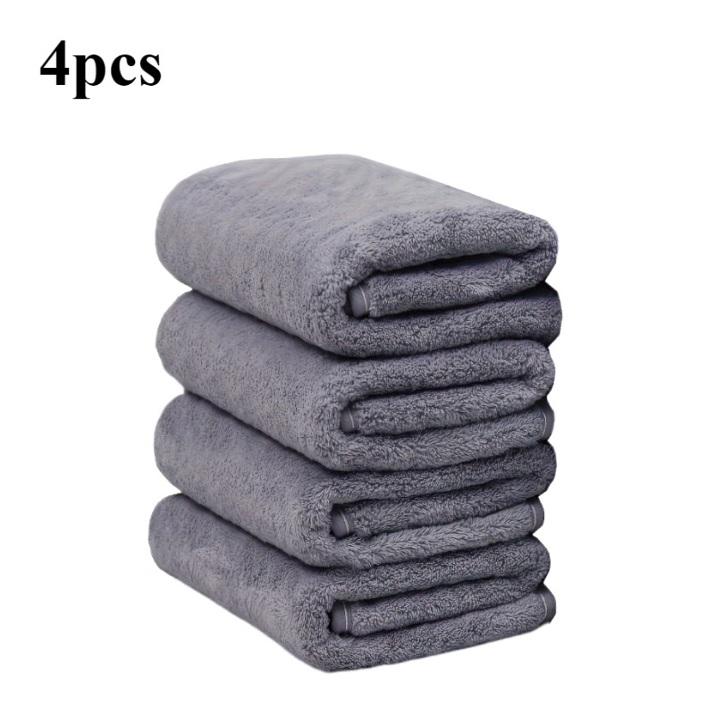 4-Pack Ultra-Soft Absorbent Towel Face Washcloths – Perfect for Bathroom, Gym, Hotel, And Spa – Durable, Modern Design