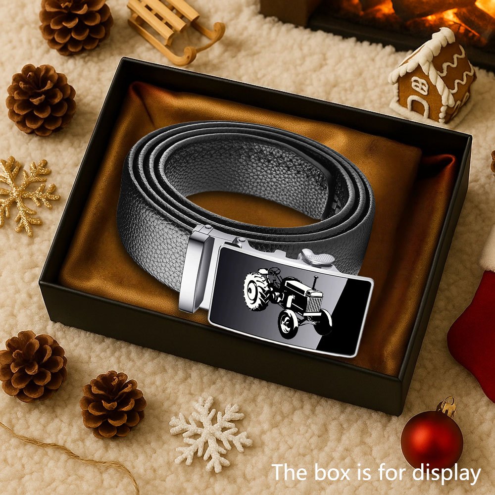TEMU Farm Tractor Belt With Tractor & Farming Print - Adjustable Belt Suitable For &, Novelty Agricultural Themed Gift For Christmas, Father's Day,