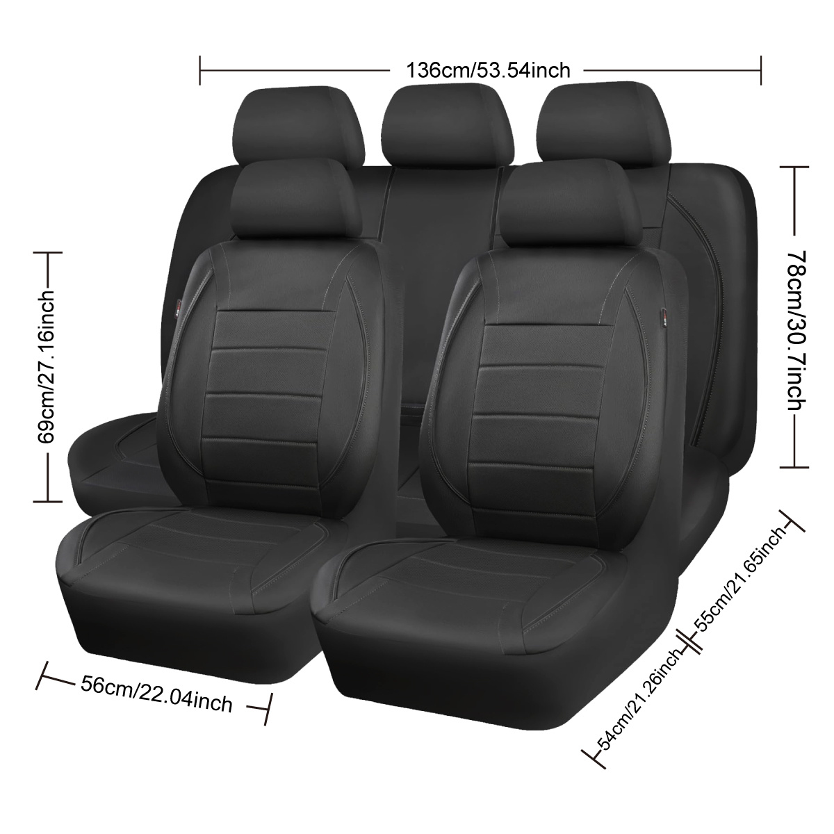 car seat covers pu leather front rear cushion protectors Temu