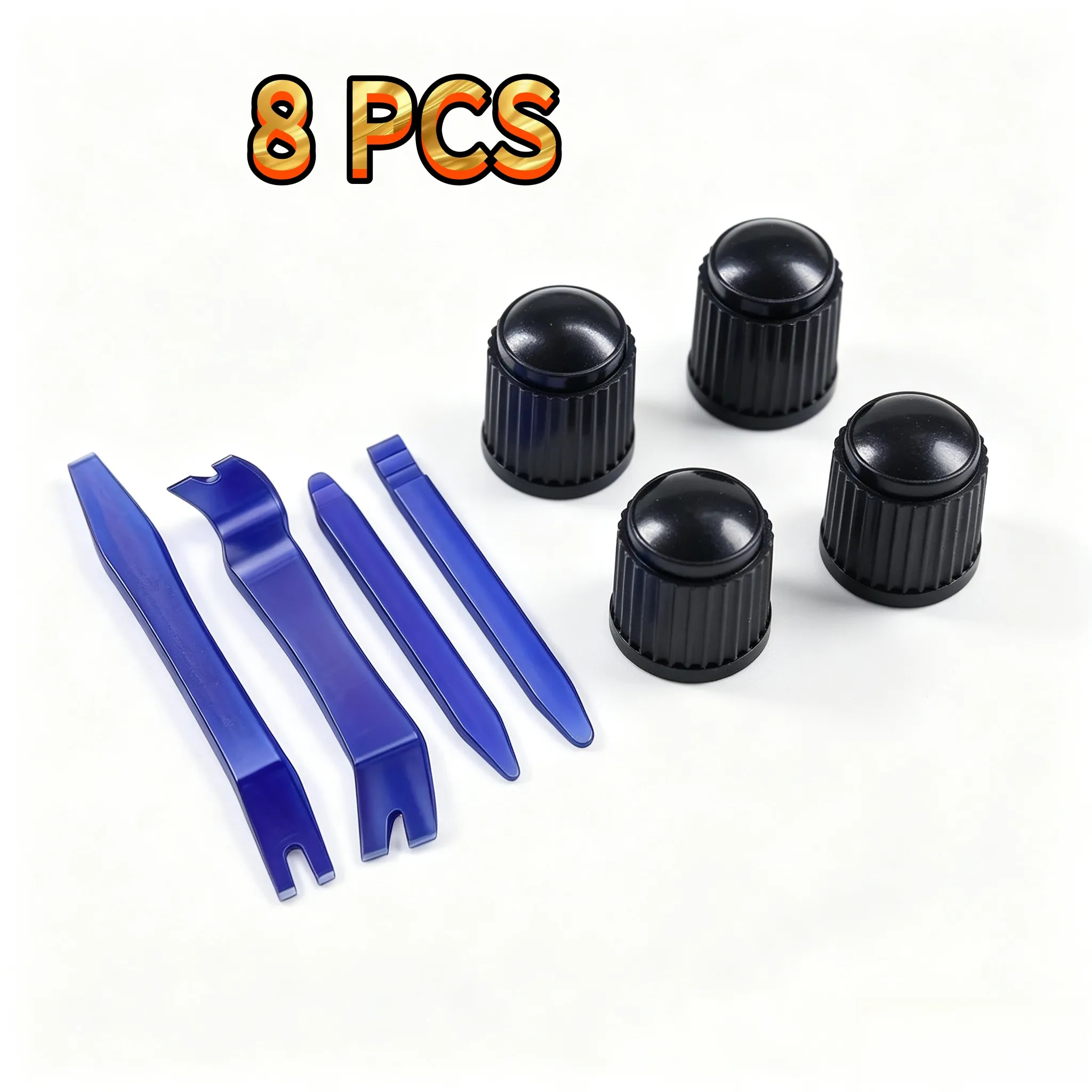 TEMU 8pcs Professional Car Interior Disassembly Set - Scratch-resistant Plastic Pry Bar, Suitable For Door Panel Buckles And Fasteners