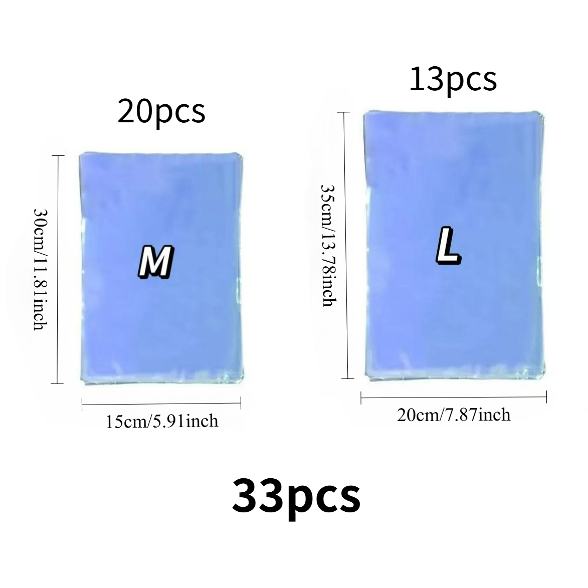 TEMU 33pcs Sacs thermorétractables en PVC transparent pour emballage cadeau, et film rétractable à l'humidité pour cadeaux, emballage de panier,