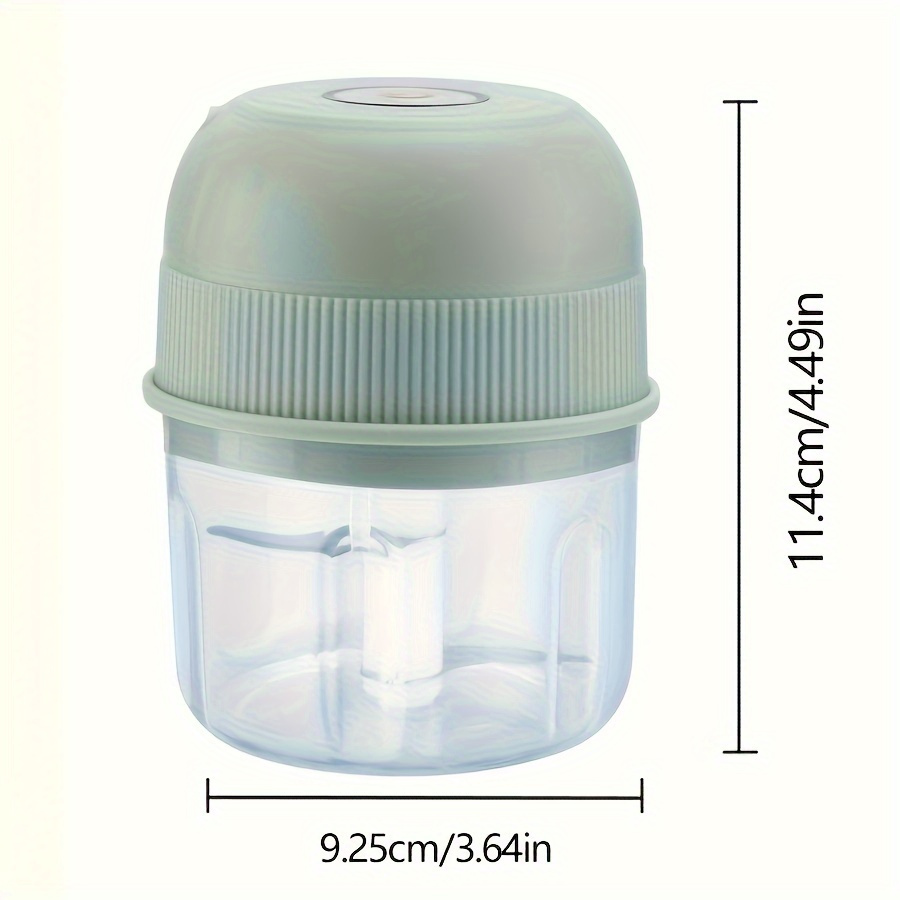 mini electric garlic chopper 250ml rechargeable meat grinder 3600rpm mini chopper with safety switch usb charging round shape for ginger vegetables and meat grinding Product details 3