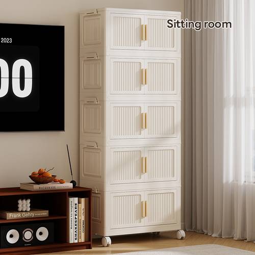 item picture 48cm front length 27cm side width 2 3 5 6 tier storage cabinet lidded storage box snack magnetic cabinet file cabinet swivel wheels movable assembly cabinet household storage cabinet magnetic function double door