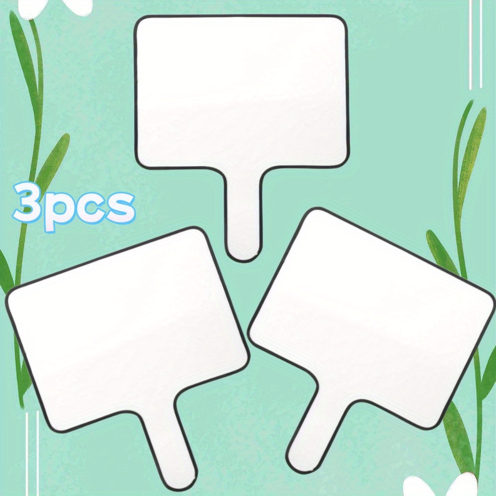 3pcs double sided dry erase answer boards mini handheld   whiteboard with black edges portable for students teachers home office use whiteboard accessories classroom essentials   easy to   supplies