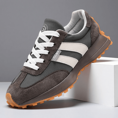 yl mens low top retro sneakers with thick rubber sole breathable outdoor casual lace up stability sole suitable for casual attire rubber sole upper
