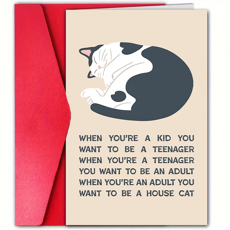 

Funny Design Birthday Card With Envelope, 12cm*18cm - Pet Owners, Cat/dog Lovers, , Best Super Birthday Wishes