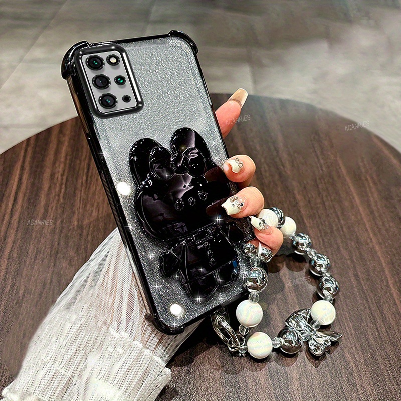 TEMU S 20 Plus Luxury Plating Shockproof Thickening Glitter Card Phone Case For Compatible With For Compatible With For Galaxy S20 Plus Cute Mirror