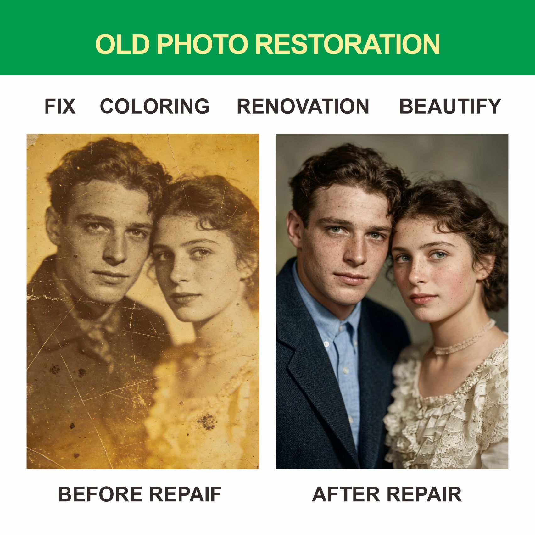 E-shop Professioneller Foto-Restaurierungsservice geeignet zur Reparatur von Unschärfen, Rissen, Ausbleichen & Kratzern – geeignet zur Reparatur,