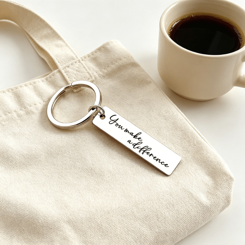 TEMU Llavero estilo "Tú marcas ", diseño minimalista, un regalo de agradecimiento para /, colgante versátil
